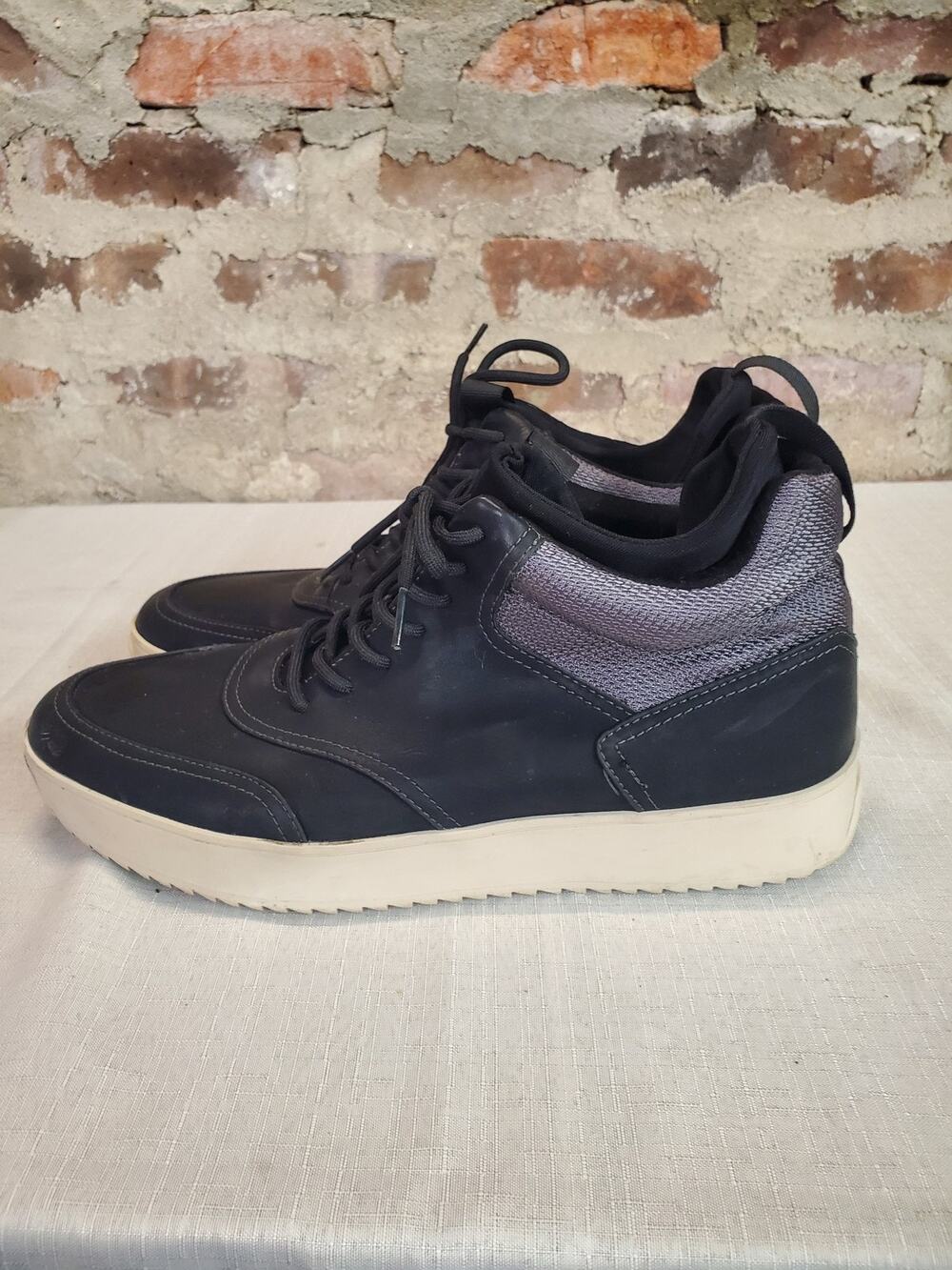 Steve Madden Mens ZERODAWN High Top Sneakers 12 Black Grey Athletic